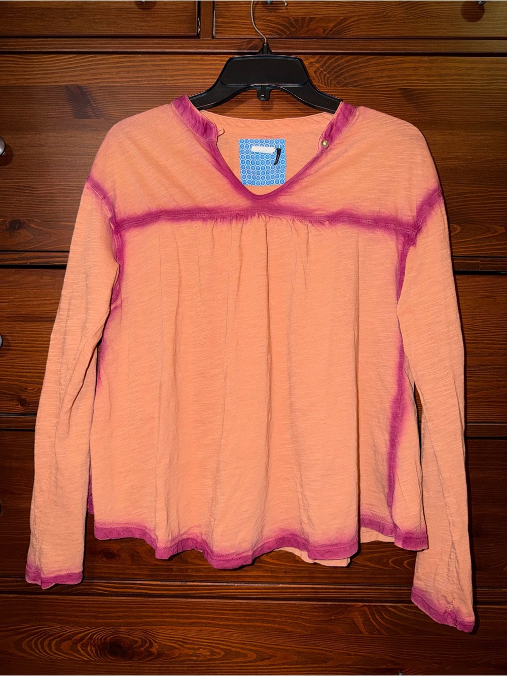 Anthropologie Akemi + Kin Catinca Top Peach Magenta Trim Small